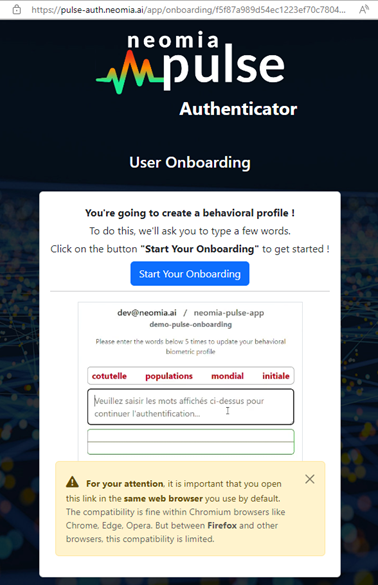 Onboarding Page